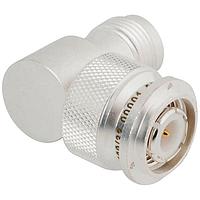Amphenol SV Microwave M55339/32-00001 RF MIL Spec Connectors TNC M, Lockwire Hole to F Herm Adapt R/A