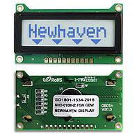 Newhaven Display NHD-0108HZ-FSW-GBW LCD Character Display Modules STN-GRAY Transfl 60.7 x 33.85