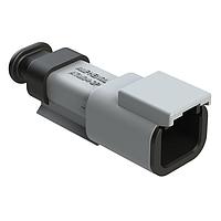 Amphenol SINE Systems ATM04-2P-SR01GY 2-Way 2 Pin Recept w/ Strn Rlf