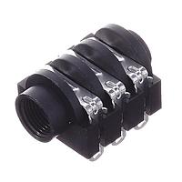 Amphenol Audio ACJS-IHS Phone Connectors 1/4"Plstc hous-Bezel W/threaded Mtl nut.