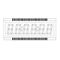 Lumex LCD-S601C71TR LCD Numeric Display Modules .708" 6 Digit TN REF