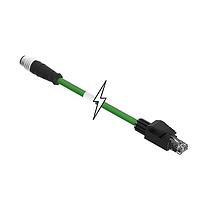 Molex 1201088121 Sensor Cables / Actuator Cables M12-4P(D)-MM-ST/RJ45-M-3M-PUR