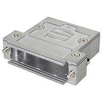 HARTING 61030012117 D-Sub Backshells D-Sub 9pin Inducom Metal Hood version 3, 2 Top Entries, hex screw 4-40UNC, w/ internal grounding block