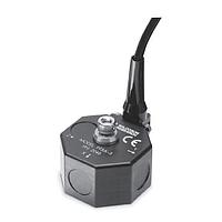 Amphenol Wilcoxon 993A-5 Acceleration Sensor Modules Top-exit triaxial with 6 J98 integral straight cable, case isolated, 10-32 captive screw, positioning pin, blunt cut, 100 mV/g, +/-10% sensitivity tolerance