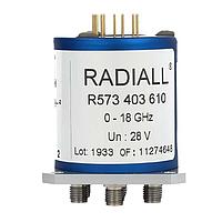 Radiall R573803510 High Frequency Relays SP5T Ramses SMA2.9 40GHz Normally open 28Vdc Positive common Pins Terminals