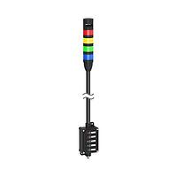 Banner Engineering LCA130T5-TL50BGYRA300Q Tower Lights Andon Tower Light Assembly: 4-Color with Audible; Voltage: 18-30 V dc; Colors: Blue Green Yellow Red; 5-pin M12 Integral QD; 5-Touch Control Module; 300 mm SOP
