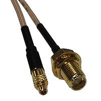 Crystek Corporation CCSMX-FBM-RG178-24 RF Cable Assemblies DC-6GHz RG178 24 in. SMA FB/MMCX Male St
