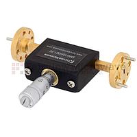 Fairview SMW10AT001-30 WR-10 Waveguide Continuously Variable Attenuator With Dial 0 to 30 dB Operating from 75 GHz to 110 GHz, UG-387/U-Mod Round Cover Flange