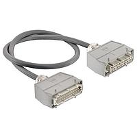 HARTING 20871461301200 Heavy Duty Power Connectors Han 24E Power Cable Assembly, Double Lever Metal Hoods, Top Entry, Male/Female Double Ended, UL2237 Listed, 2.0m