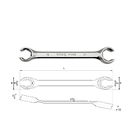 Yato YT-0138 Flare nut wrench 15x17mm