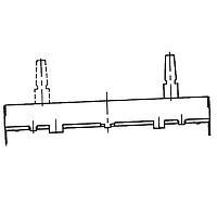 Alpha (Taiwan) RA45D2F-210-15D1-B100K Slide Potentiometers/Faders DUAL RAIL DUAL UNIT TRAVEL 45MM 100K