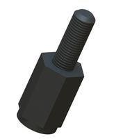 Essentra Components HTSN-M4-8-8-2 Hex Standoff,Thrd ML/Fem,Blk,8MM Spc