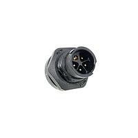 Amphenol LTW AG-05PMJS-QC800P Receptacles X-Lok, Mini Size, Plastic, 16A, 05 pins, Male Connector, Male (Power) + Female (Ground) Contact, Circular, Push Lock, Solder, Receptacle, IP68