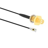 Amphenol RF 095-902-586-150 RF Cable Assemblies RF Connector MHF I LK Right Angle Plug to RP-SMA Straight Jack Bulkhead Front Mount IP67 1.13 mm 50 Ohm 150 mm