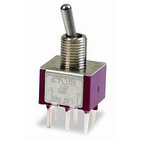 E-Switch 100DP5T1B6M2QE Toggle Switches DPDT ON-OFF-(ON) PC