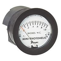 Dwyer MP-100MM Mini-Photohelic Differential Pressure Switch/Gage for Non-Corrosive Gases (Differential, 100 mmHg, Barbed Fitting, 3/16 in)