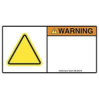 HellermannTyton 596-00378 Signal Label Pre-Printed Header Label, WARNING, Blank Yellow Triangle, 1.35" x 2.75", PET, Orange, 250/roll