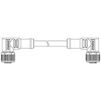 Amphenol LTW MSAP05FR-SAPFR-SDA05 Sensor Cables / Actuator Cables M Series Sensor Connector, M12, A Code, Plastic, 4A, 05 pins, Female Connector, Female Contact, Right Angle-to-Right Angle, Screw Thread, Overmolded Double Ended, Length 500mm, IP68