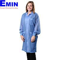 Desco 73610 Lab Coat with Knitted Cuffsfs (Blue, X-Small)