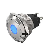 EAO 82-6151.0223 Panel Mount Indicators / Switch Indicators 82-6151.0223.indicator.-.22 mm.stainless steel.flush/flat.point.blue.12 V.soldering terminal
