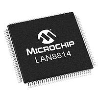 Microchip Technology LAN8814/ZMXC1 Ethernet ICs Quad 10/100/1000 Ethernet PHY w/1588