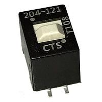 CTS Electronic Components 204-121S DIP Switches DIP SW Gull Wing Gold Plated 1SW SPDT, TUBE PACK