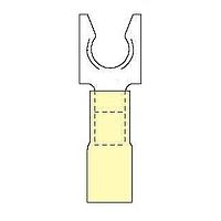 3M Electronic Specialty MH10-14FLK Spade Locking Fork -YLW 12-10 AWG Size 1/4
