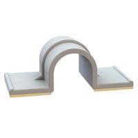Essentra Components 22DPC50575 U-Clamp U Clip, Adhesive, .500 Hold Dia