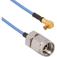 Amphenol SV Microwave 7032-6760 RF Cable Assemblies SMPM F R/A- 2.92mm M Cbl Assy for .047Cbl