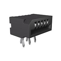 Amphenol FCI HLW5R-2C7LF Board Mount 1.00mm Flex Connectors, HLW-R series, 5 Position, Side Entry Non-ZIF Connector, 1mm (0.039inch) Pitch, Kinked Terminal