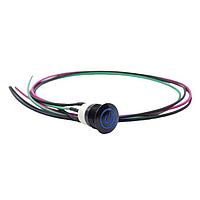 E-Switch PVA6LRPW1141 Anti-Vandal Anti-vandal, SPST, Off-On, Panel Mount, Front, Black, LED, Blue, IP67