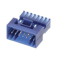 AMP Connectors - TE Connectivity 3-647002-7 Plug Housing 07P PSTD RCPT ASSY WHITE W/BLUE STRIPE