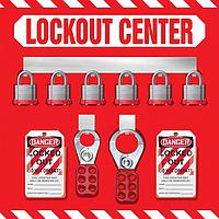 Panduit PSL-1010 Wire Ducting & Raceways LOCKOUT, 6-PADLOCK SHADOW BOARD KIT, 14.