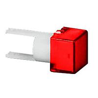 RAFI 5.05.510.471/1303 Switch Hardware Lens, transparent red protruding lens square