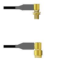 Amphenol Custom Cable Q-2R0360008120i RF Cable Assemblies SMA-RJB/SMA-RP RG58 120I