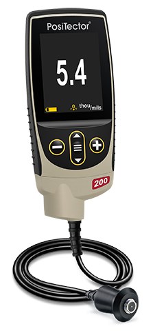 Ultrasonic gauge measuring polyurea coating thickness on a non-metal substrate