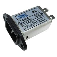 Adam Tech PLF-11A1-6A-Q Power Line Filters EMI/RF Line Filter, 115/250VAC 6A, inlet socket w/ flange mounting