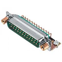 Amphenol Positronic HDC25S5R800S High Density D-Sub Connectors D-Sub Female Connector 25P Solder Tail Right Angle Stainless Steel, Passivated Shell