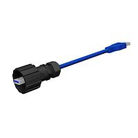 Amphenol CONEC 17-240251 USB 3.0 USB 3.0 PATCH CORD 0.3M, TYPE A PLUG IP67 TO TYPE A PLUG IP20, PLASTIC VERS.