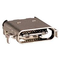 Kycon KUSBX-MM-CS1-B30TR USB Type C Connectors USB TYPE C SOCKET MIDMOUNT BLK 30u T/R