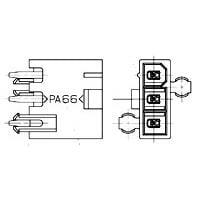 AMP Connectors - TE Connectivity 2029113-3 Headers & Wire Housings 3P VRT HDR W/PGS GLOW WIRE