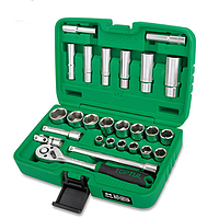TOPTUL GCAI2602 3/8" DR. Flank Socket Set (26 pcs; 12PT)