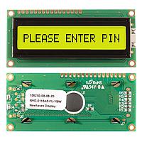 Newhaven Display NHD-0116AZ-FL-YBW LCD Character Display Modules STN- Y/G Transfl 80.0 x 36.0