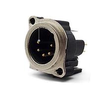 Io Audio Technologies IO-XLR5-M-BV Connectors 5-Pin XLR, Male, Vertical, PCB Mount, Separate Ground Pin, Metal Face Plate