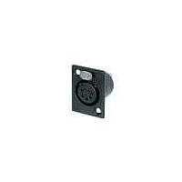 NEUTRIK NC5FP-B-1 Receptacles 5C FEMALE BLACK GOLD CONTACTS