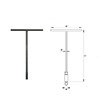 Yato YT-1580 T-type deep socket wrench 17mm