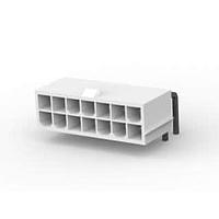AMP Connectors - TE Connectivity 1-1586041-4 Shrouded RA HDR W/O PEGS 14P