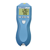 OMEGA HHT12 Handheld Noncontact Optical Tachometer (5 to 99,999 rpm, with 300 mm of reflective tape)