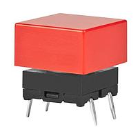 NKK Switches JB15KP-2C Tactile Switches SPST OFF-(ON) 50mA FLAT CAP RED