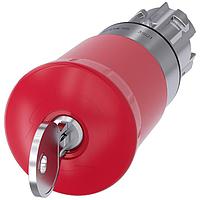 SIEMENS 3SU10501HR200AA0 Emergency Stop, Key Released EMERG-STOP,KEY RELEASE RED MH CAP O40MM